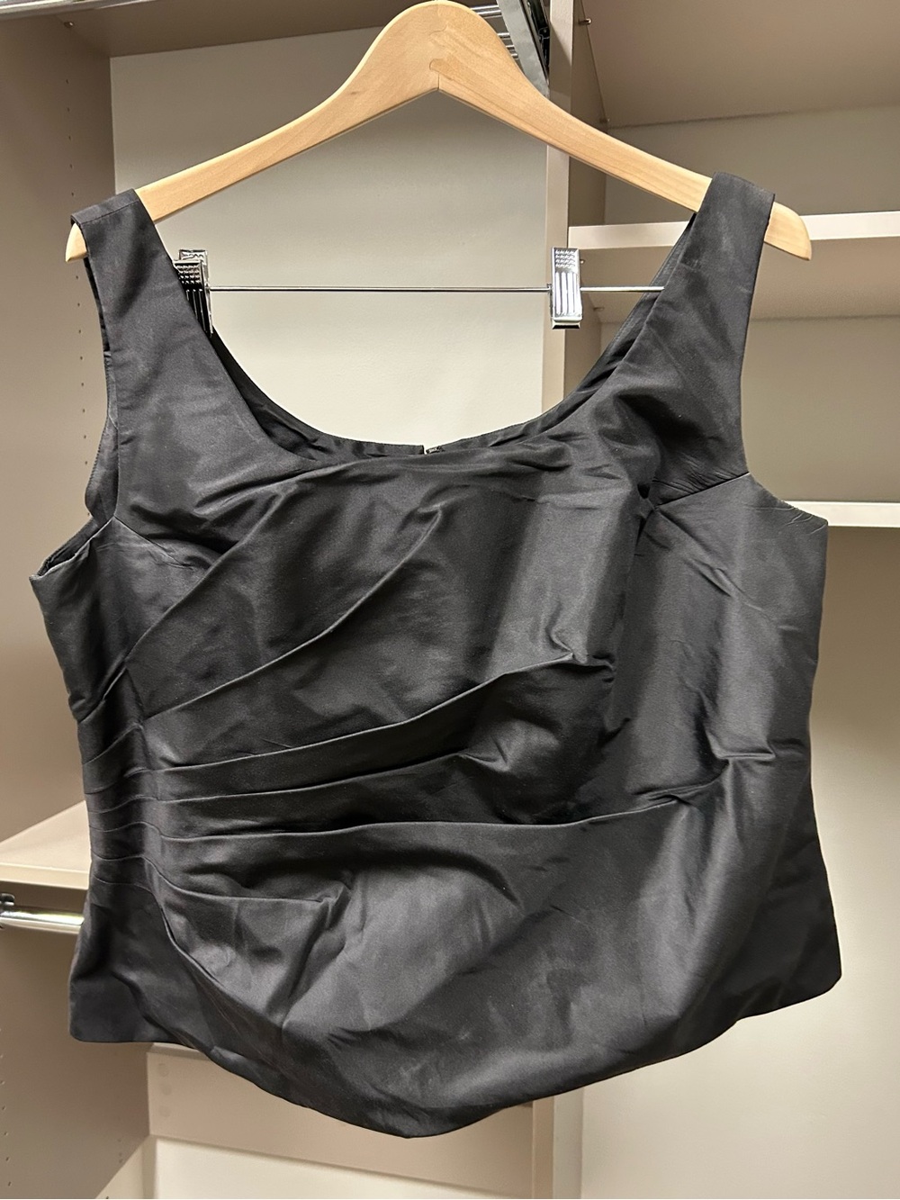 Elegant Black Satin Wedding Bodice Top